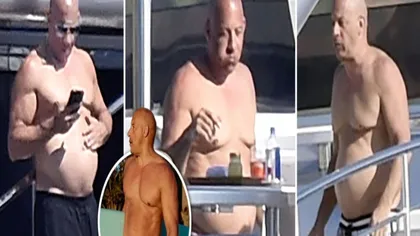 Vin Diesel, aşa cum nu l-ai mai văzut niciodată. Actorul, surprins la bustul gol e de nerecunoscut - FOTO
