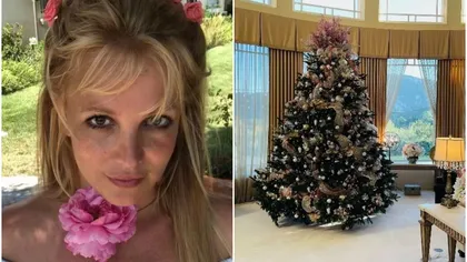 Britney Spears a împodobit bradul de Crăciun: 