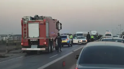 Carambol cu șase mașini lângă București. Traficul a fost paralizat!