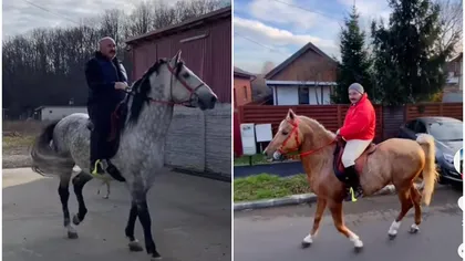 Caii lui Nuţu Cămătaru. Imagini cu interlopul în timp ce călăreşte un cal pursânge