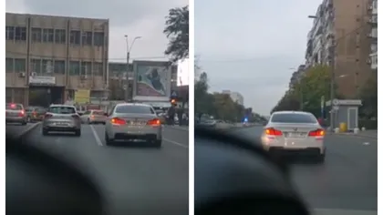 Şofer de BMW, filmat în timp ce şicana în trafic o şoferiţă: 