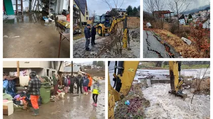 Dezastru după inundaţiile din ultimele zile, în România. Zeci de oameni au rămas pe drumuri înainte de Sărbători