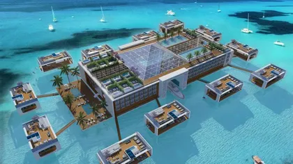 INCREDIBIL! Hotelul plutitor din Dubai, unic în lume. Include vile motorizate ce pot naviga către alte locații GALERIE FOTO