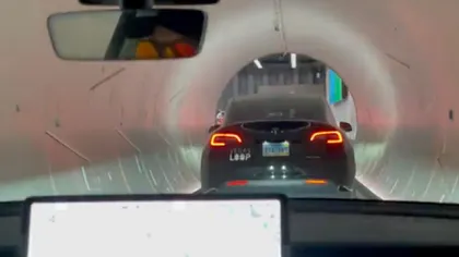 Tunelul lui Elon Musk, din Las Vegas, un eşec total. Şoferii s-au trezit blocaţi într-un spaţiu foarte îngust, după doar câteva sute de metri VIDEO