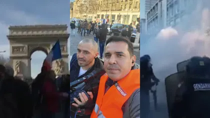 Echipa România TV, prinsă în ciocnirile dintre protestatari şi forţele de ordine, la Paris. Manifestaţiile, inspirate de 
