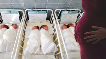 Record național: O femeie a născut opt copii prin cezariană