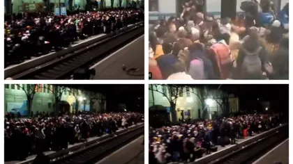Imagini impresionante din Lvov. Zeci de mii de refugiaţi aşteaptă în gară un tren care să-i ducă în Polonia