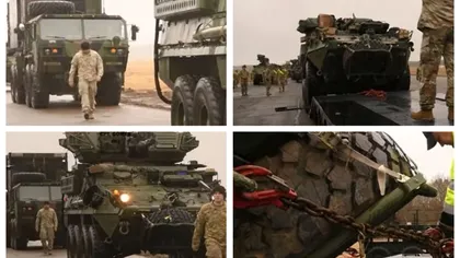 Militarii americani au venit în România. Imagini impresionante cu convoiul VIDEO