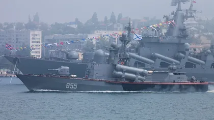 Rusia a început manevrele în Marea Neagră. Au fost puse în mişcare peste 30 de nave de asalt, crucişătoare şi distrugătoare