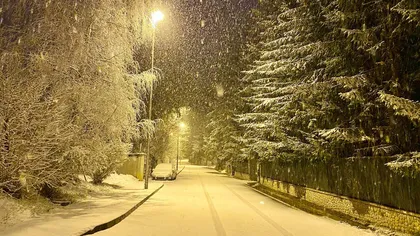 Alertă meteo COD PORTOCALIU de ninsori viscolite în sudul României. Ninge şi la Bucureşti