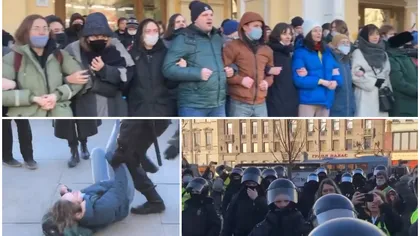 Proteste de amploare la Moscova şi Sankt Petersburg faţă de războiul din Ucraina: 