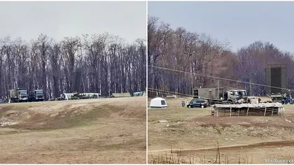 Tabără militară instalată în judeţul Botoşani, la graniţă cu Ucraina. Primele imagini cu pregătirile