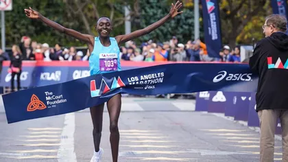 Delvine Meringor, atleta din Kenya naturalizată în România, a stabilit un nou record la Los Angeles