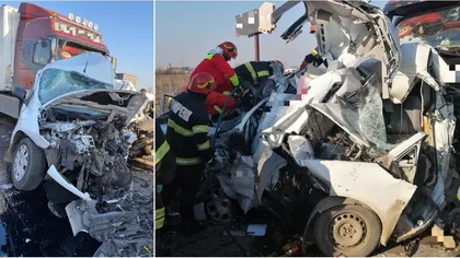 Accident înfiorător pe autostrada A1 București - Pitești! Doi șoferi au murit striviți de două TIR-uri