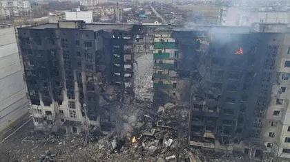 Localitate din apropierea Kievului distrusă de armata rusă. Ce a rămas din Borodianka, după atacul cu rachete
