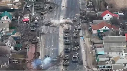Coloană de tancuri rusești, distrusă de ucraineni. Soldaţii ruşi, interceptaţi: 