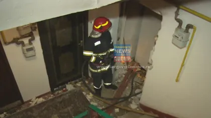 Explozie urmată de incendiu într-un bloc din Târgoviște: 