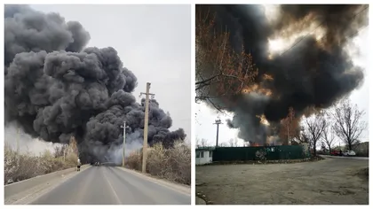 Incendiu de proporții la un centru Remat din Glina! Degajări mari de fum, a fost emis mesaj RO-Alert