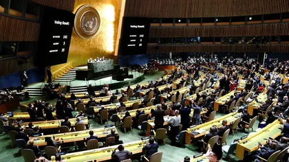 Adunarea Generală a ONU a votat o nouă rezoluţie prin care cere Rusiei să înceteze imediat războiul din Ucraina
