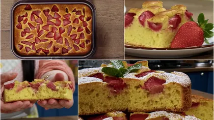 Prăjitură spornică cu căpșuni. Jamila dezvăluie secretul celui mai spectaculos desert al primăverii. VIDEO
