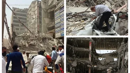 O clădire cu 10 etaje s-a prăbuşit, cel puţin 80 de persoane au fost prinse sub dărâmături. UPDATE: 11 morţi!