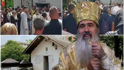 Protest la biserica ridicată ilegal pe un trotuar din Constanţa. Preoţii ameninţă că se vor încuia pe interior. ÎPS Teodosie: 