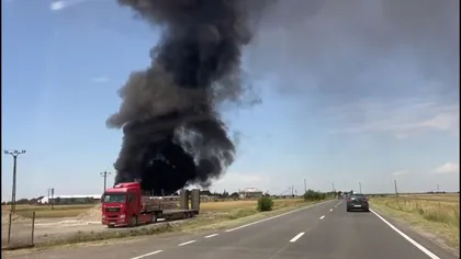 Incendiu violent la Timişoara, fumul gros se vede de la kilometri distanţă FOTO şi VIDEO
