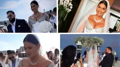 Imagini de la nunta lui Florin Salam cu Roxana Dobre. Cum arată și cât ar fi costat ținutele mirilor. VIDEO