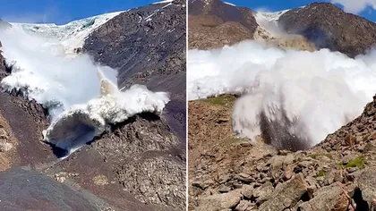 VIDEO. Un turist filmează momentul în care loveşte avalanşa într-o zonă turistică din Kirghizstan