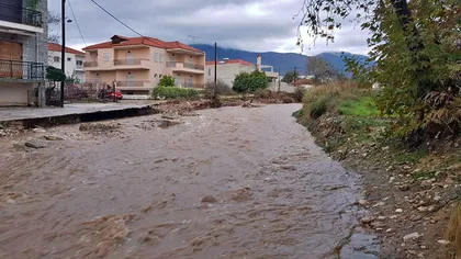 Furtună puternică pe insula Thassos din Grecia! Străzile, casele şi hotelurile au fost inundate de ploaia torenţială GALERIE FOTO