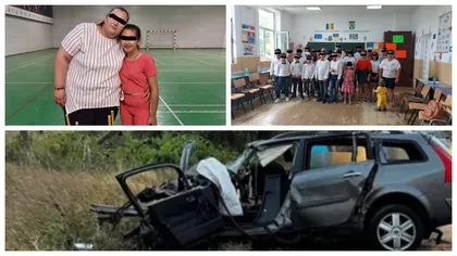 Fetițele moarte în accidentul din Frumușani împreună cu părinții, plânse de colegi și profesori. 
