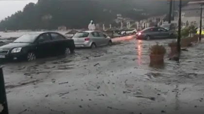 Furtuni şi inundaţii în Thassos. Mai multe stațiuni au fost lovite de viituri