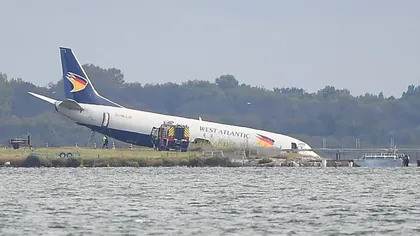 Incident neobișnuit pe un mare aeroport din Franţa. În loc să aterizeze pe pistă, avionul s-a oprit într-un lac învecinat