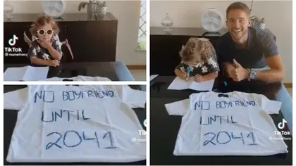 Un tată și-a pus fetița să facă o promisiune și să semneze un contract în acest sens: „fără iubit până în 2041”