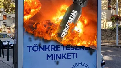 Guvernul Ungariei bagă bani în reclame care critică pedepsirea economică a Rusiei. Viktor Orban compară sancţiunile cu bombe, afişe au apărut în toată ţara VIDEO