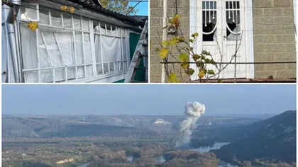 FOTO: Pagubele produse de racheta lui Putin în Rep. Moldova. Primele imagini, publicate de MAI