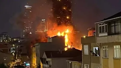 Explozie uriașă, urmată de incendiu într-un cartier rezidențial din Istanbul. Trei persoane și-au pierdut viața