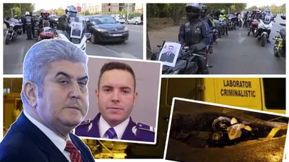 Şapte ani de la moartea Bogdan Gigină, poliţistul mort în timp ce deschidea coloana oficială a ministrului Gabriel Oprea. Colegii lui motociclişti i-au adus un omagiu