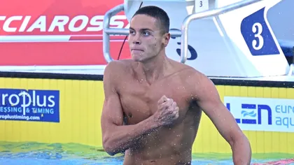 David Popovici, o nouă reușită spectaculoasă. Înotătorul-fenomen s-a calificat în finala Campionatului Mondial de Natație în bazin scurt de la Melbourne