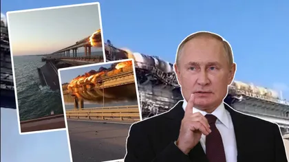 Vladimir Putin, primele declarații după explozia de pe podul Kerci: „Act terorist. Autorii și beneficiarii: serviciile secrete ale Ucrainei”