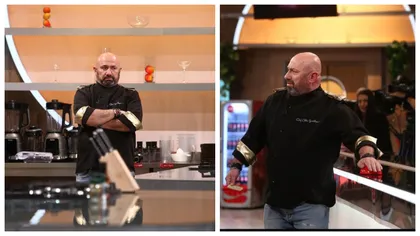 Chef Cătălin Scărlătescu, reacție furibundă în cadrul emisiunii ''Chefi la cuțite''. A  lovit cu piciorul coșul de gunoi pe care îl avea în față, apoi a ieșit din platou