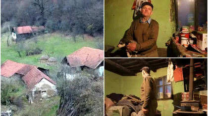 Povestea emoţionantă a bătrânului care trăieşte izolat, într-un sat părăsit din Hunedoara: 