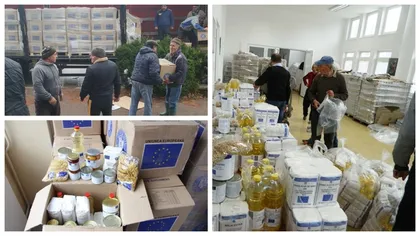 A început distribuţia de pachete de 24 kg cu alimente de la UE. Cine le primeşte