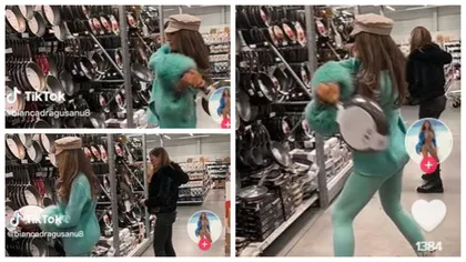 VIDEO Bianca Drăgușanu, într-o ipostază inedită. A sărit la bătaie cu o tigaie, în mall