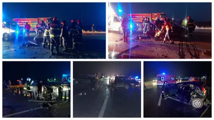 Accident mortal cu două maşini şi un TIR pe DN 2 în Vrancea. O femeie a murit, patru victime au ajuns la spital
