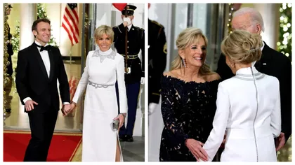 FOTO! Imagini de colecție! Brigitte Macron și Jill Biden, lecție de eleganță și rafinament la 70 de ani! Soțiile președinților Franței și SUA au radiat la o întâlnire de protocol!