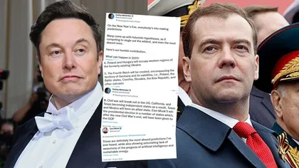 Previziunile lui Medvedev, distribuite de Elon Musk: 