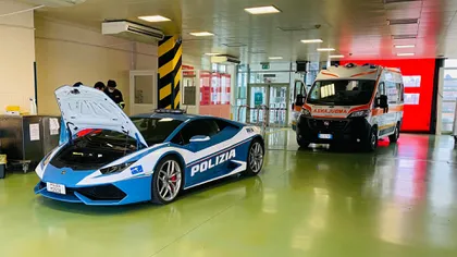 FOTO: Spectaculos! Polițiștii au intervenit cu un Lamborghini de 600 de cai. Care a fost scopul acțiunii