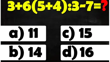 Testul de inteligență la care se încurcă chiar și geniile! Calculați 3+6 (5+4):3-7