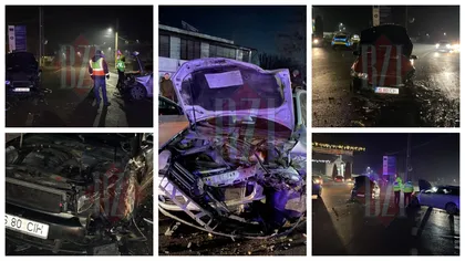 Accident cumplit în județul Iași! Șase persoane au ajuns la spital după ce trei mașini s-au lovit violent